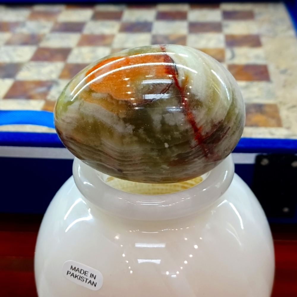 Botticino Marble Handmade Egg